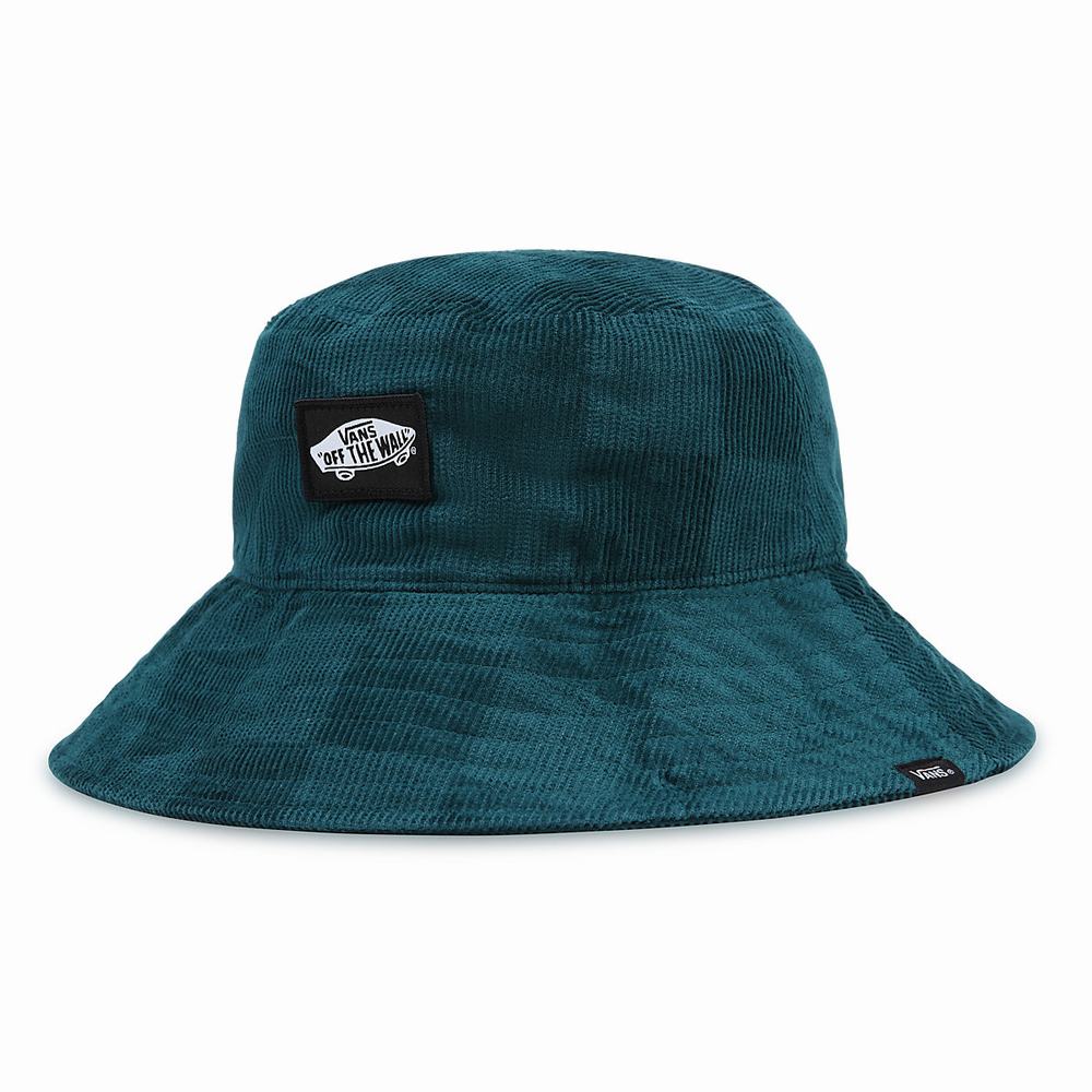 Women\'s Vans Corduroy Bucket Hats Blue | USA31975