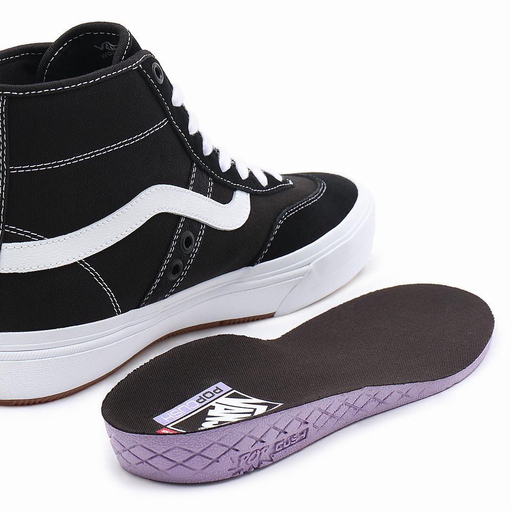 Women's Vans Crockett High Sneakers Black | USA50364