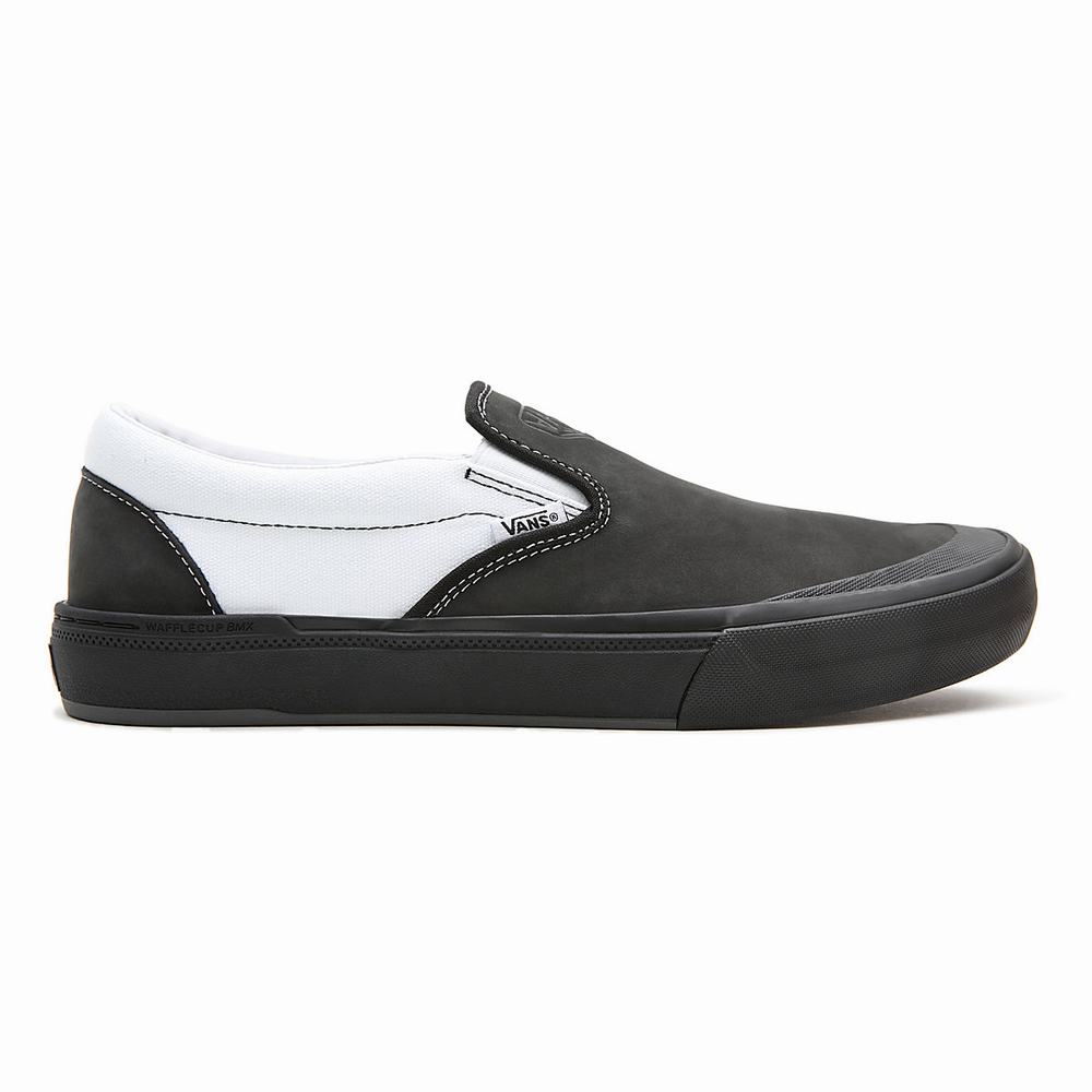 Women's Vans DAK BMX Slip On Shoes Black / White | USA13497