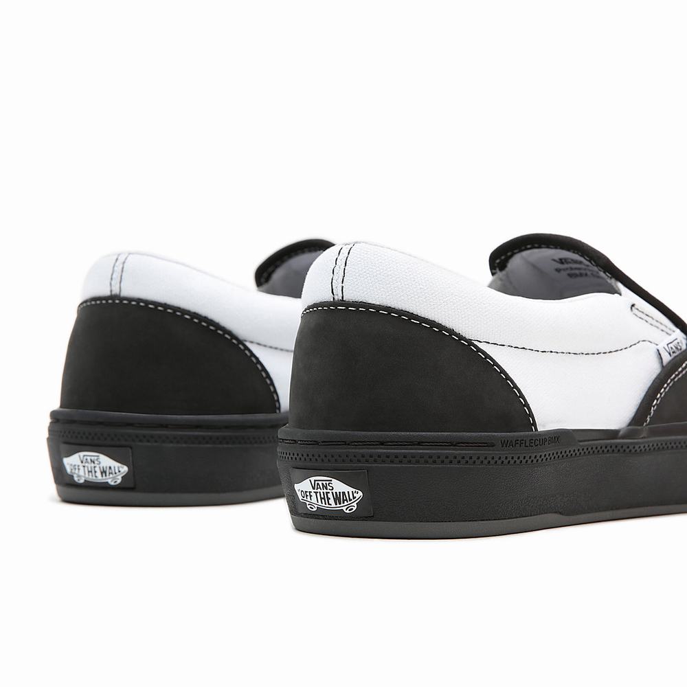 Women's Vans DAK BMX Slip On Shoes Black / White | USA13497