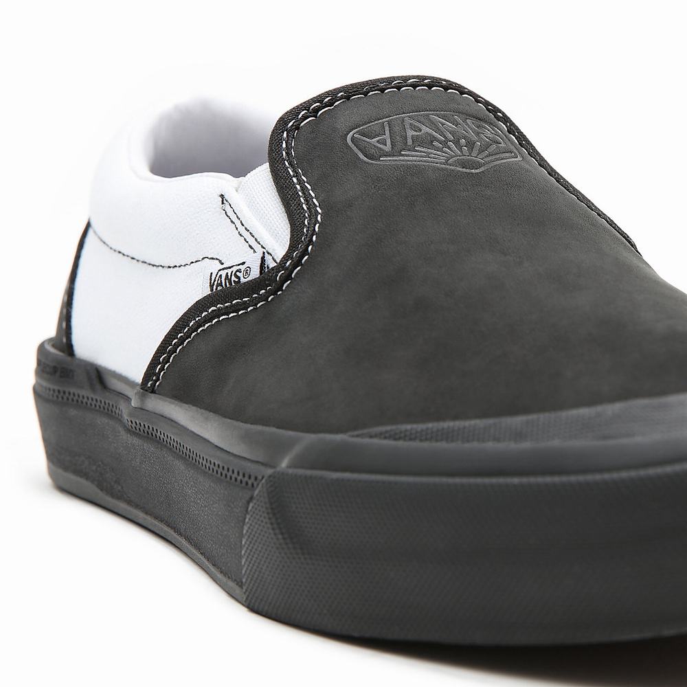 Women's Vans DAK BMX Slip On Shoes Black / White | USA13497