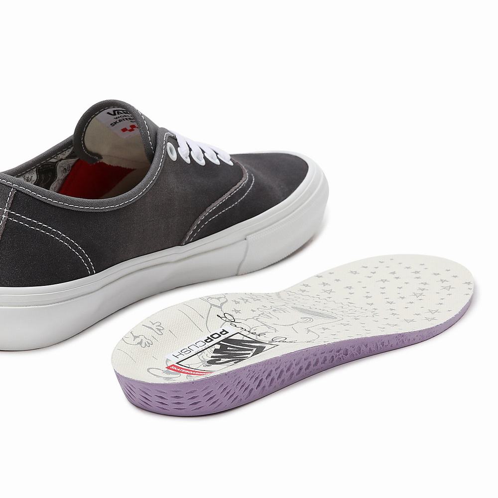 Women's Vans Daniel Johnston Skate Authentic Sneakers Grey | USA59067