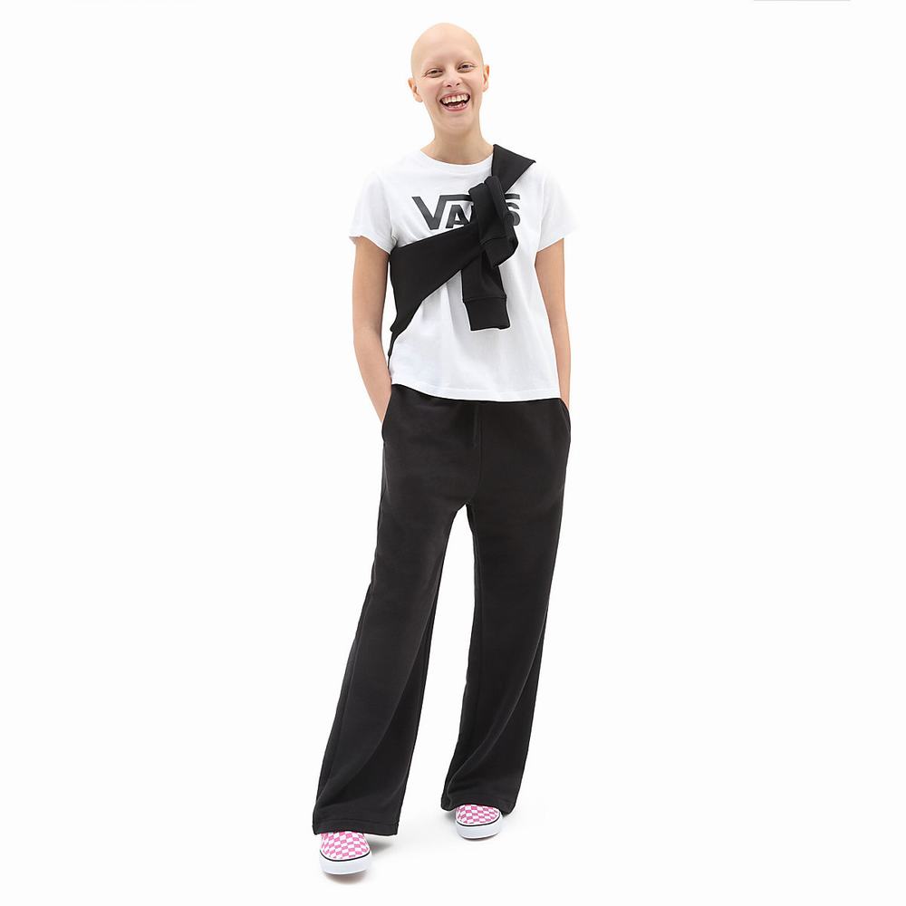 Women's Vans Day Off Cropped Sweatpants Black | USA48059