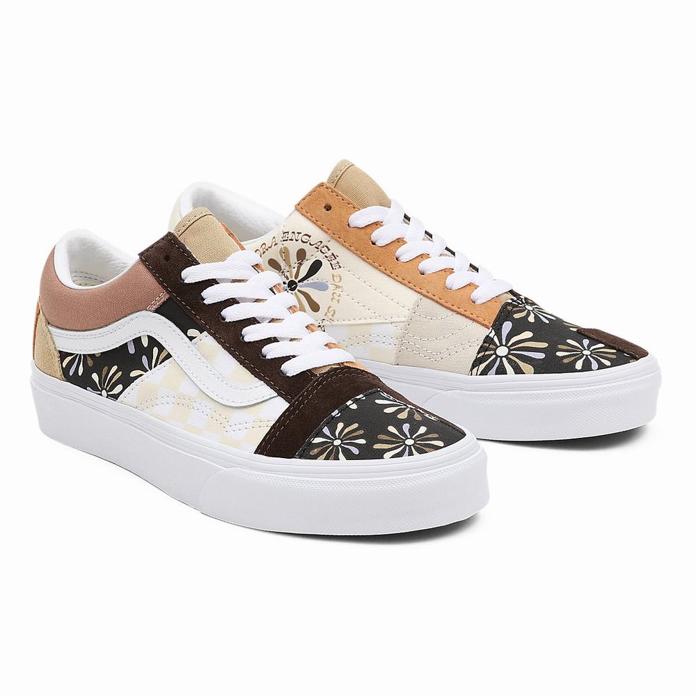 Women\'s Vans Divine Energy Old Skool Patchwork Sneakers Multicolor | USA19465