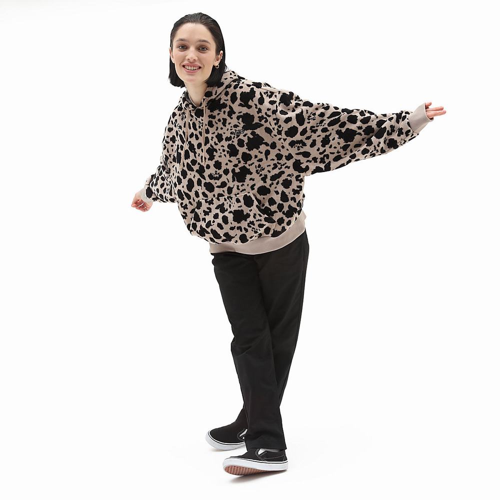 Women's Vans Dotty Check Hoodie Black | USA46029