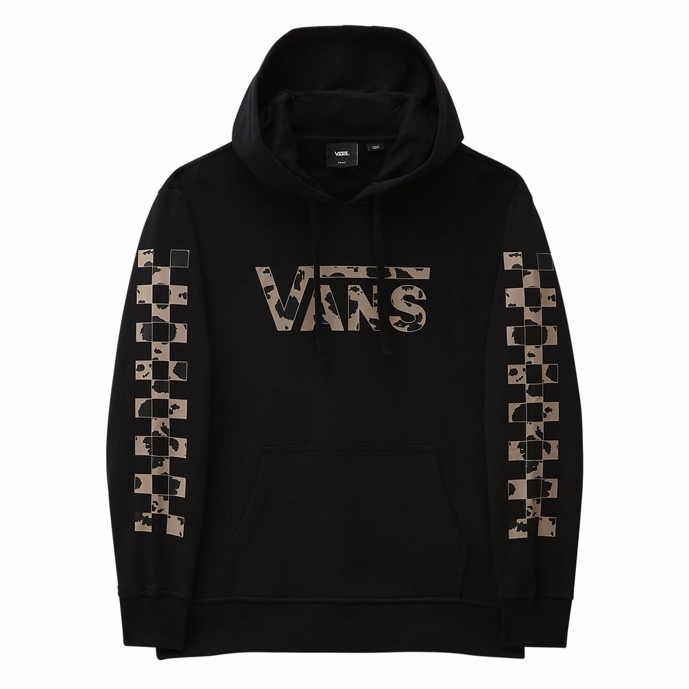 Women's Vans Dotty Check Hoodie Black | USA63785