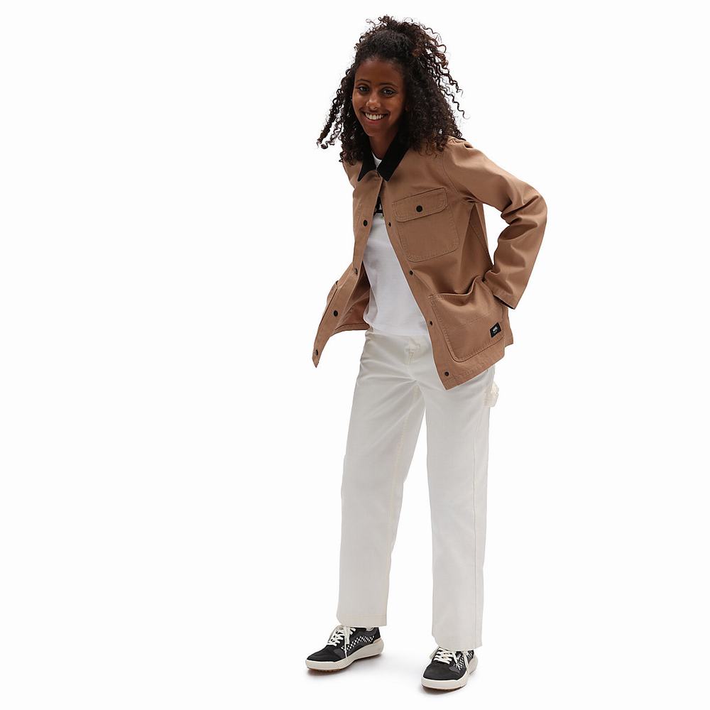 Women's Vans Drill Chore Jackets Beige | USA29701