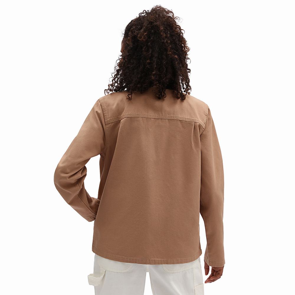 Women's Vans Drill Chore Jackets Beige | USA29701