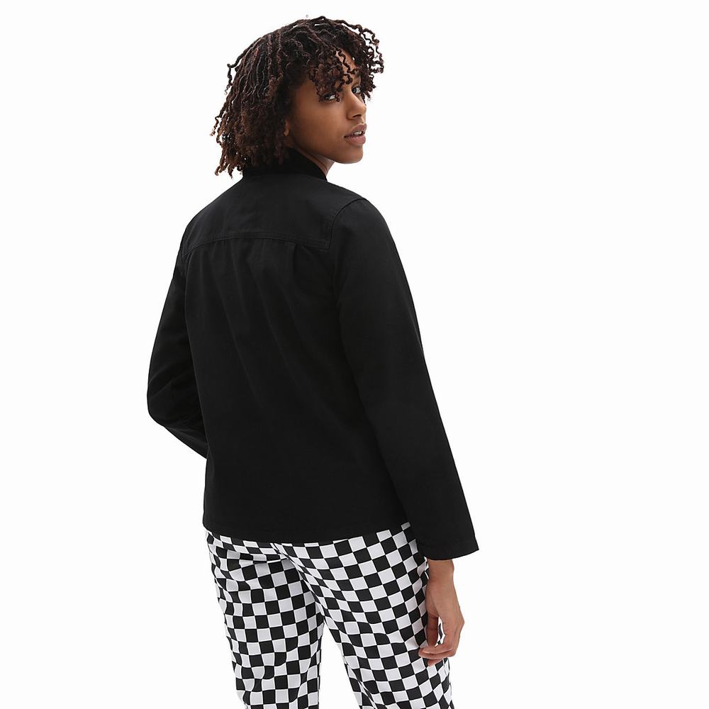 Women's Vans Drill Chore Jackets Black | USA72395