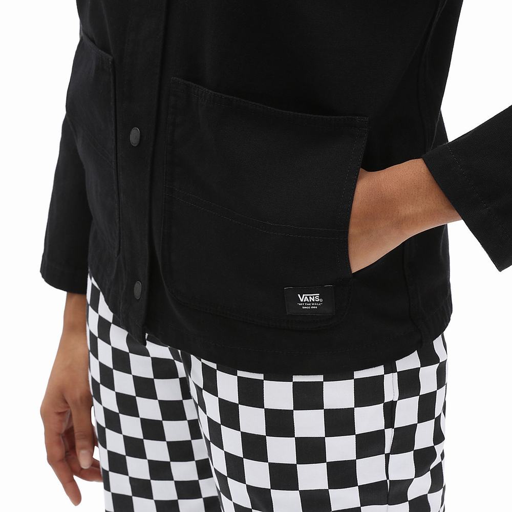 Women's Vans Drill Chore Jackets Black | USA72395