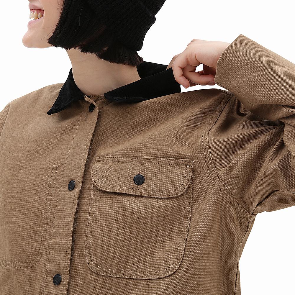 Women's Vans Drill Chore Jackets Brown | USA02435