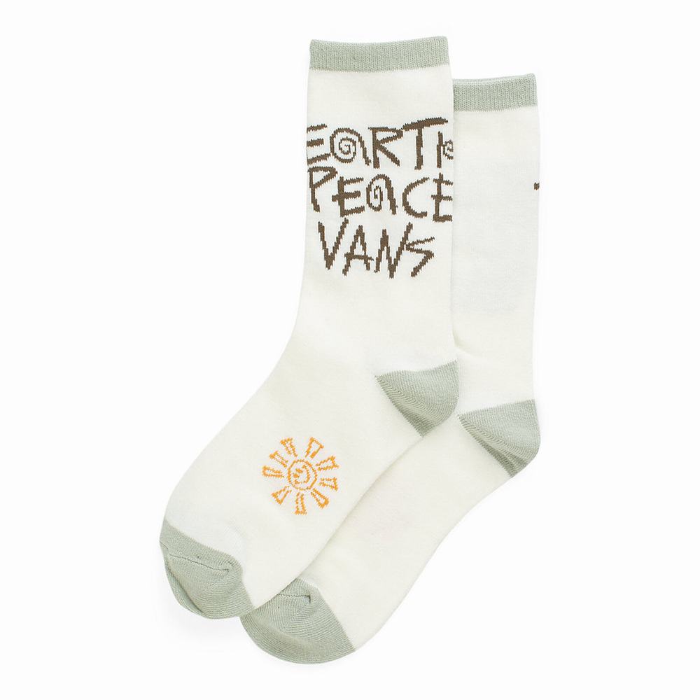 Women's Vans Earth Peace (1 Pair) Socks White | USA67150