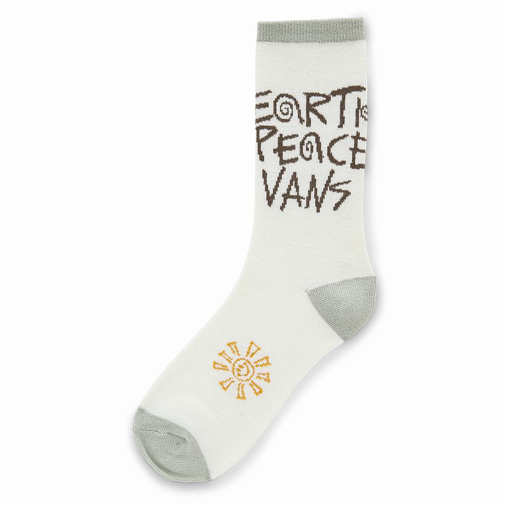 Women\'s Vans Earth Peace (1 Pair) Socks White | USA67150