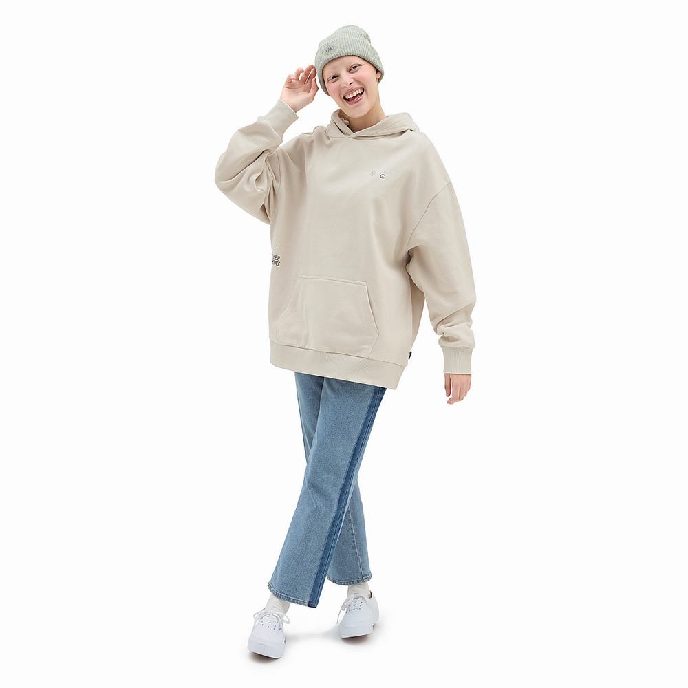 Women's Vans Earth Peace Hoodie Beige | USA62945