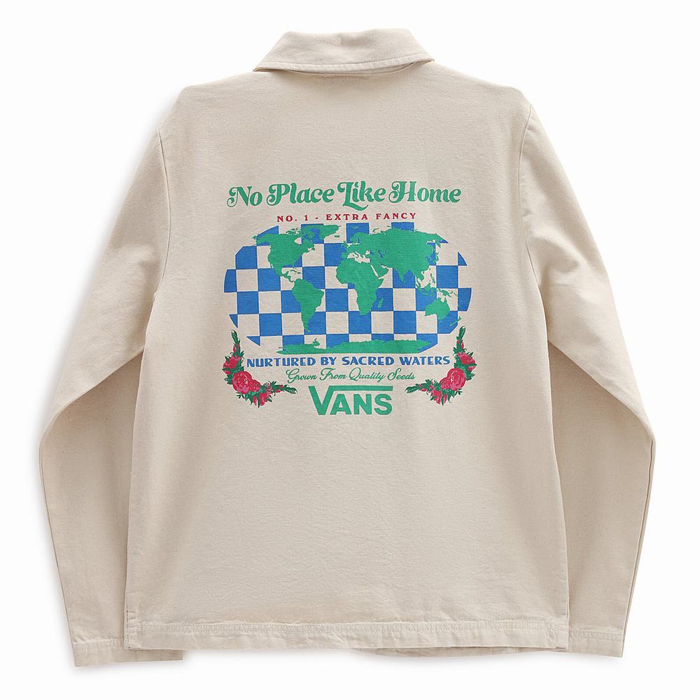 Women's Vans Eco Positivity Jackets White | USA94238