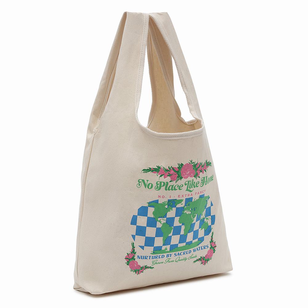 Women's Vans Eco Positivity Tote Bags White | USA28497