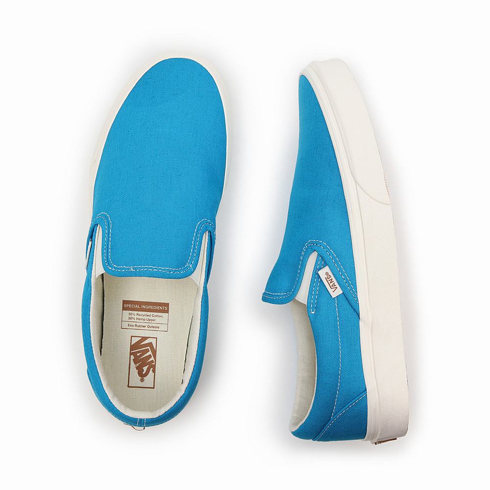 Women's Vans Eco Theory Classic Slip On Shoes Blue | USA95684