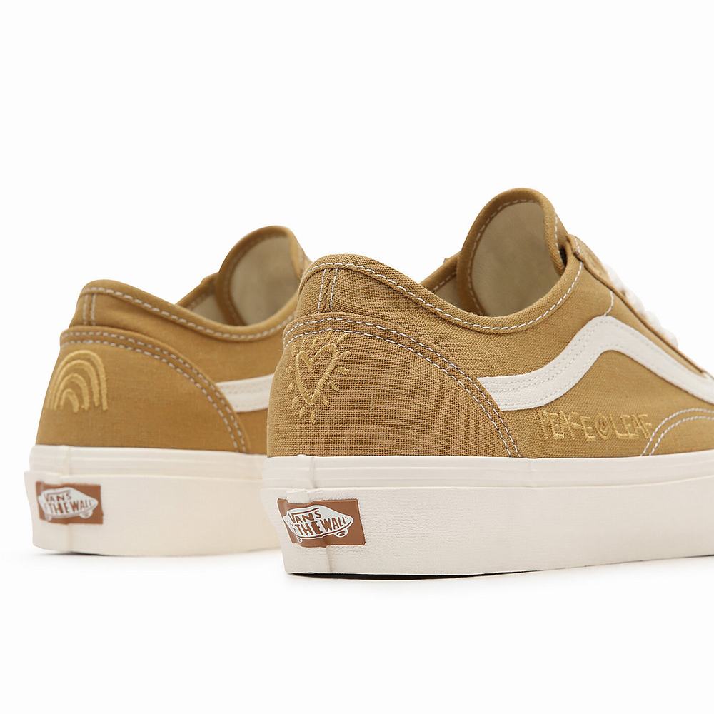 Women's Vans Eco Theory Old Skool Tapered Sneakers Beige | USA95867