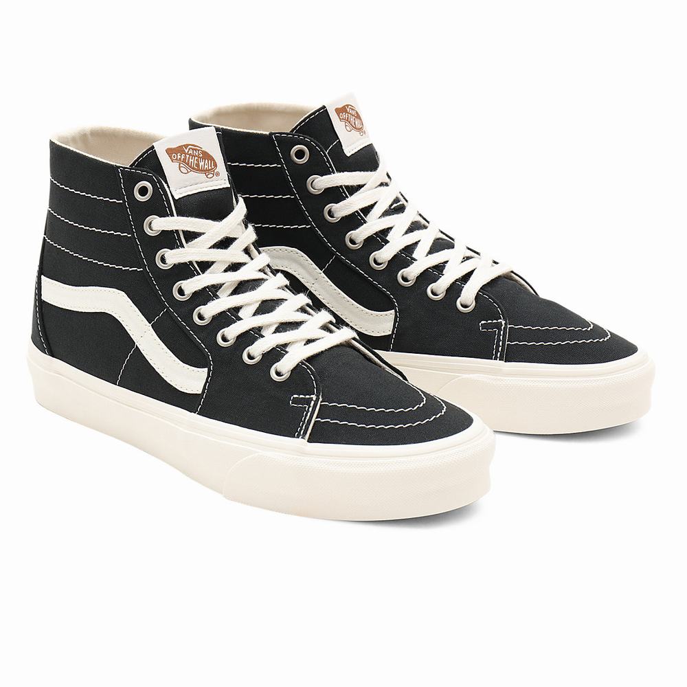 Women\'s Vans Eco Theory Sk8-Hi Tapered Sneakers Black | USA03526