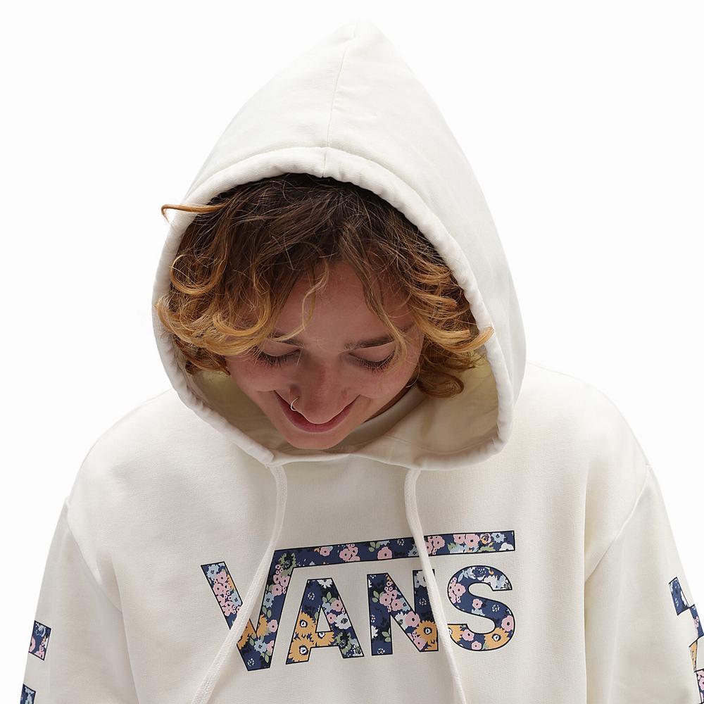 Women's Vans Filled In Hoodie White | USA12837