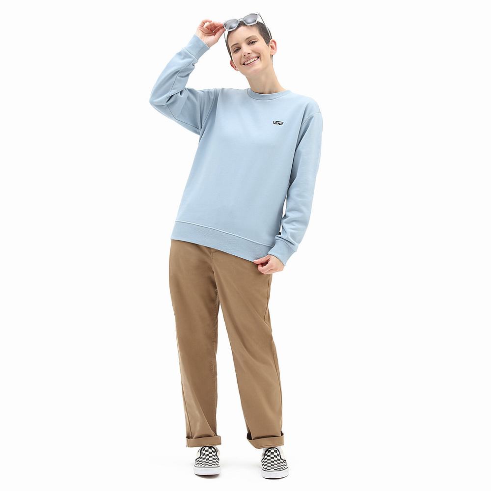 Women's Vans Flying V BFF Sweatshirts Blue | USA86215