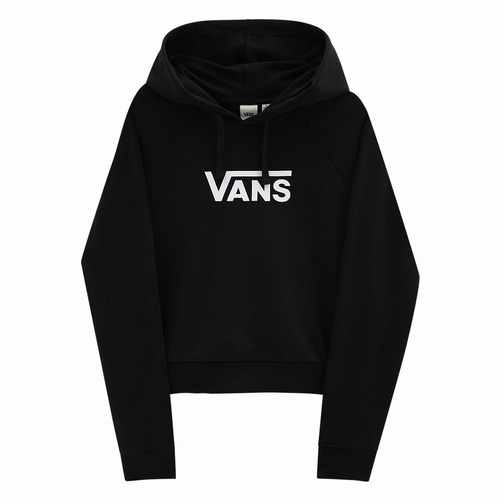 Women's Vans Flying V Boxy Hoodie Black | USA50683