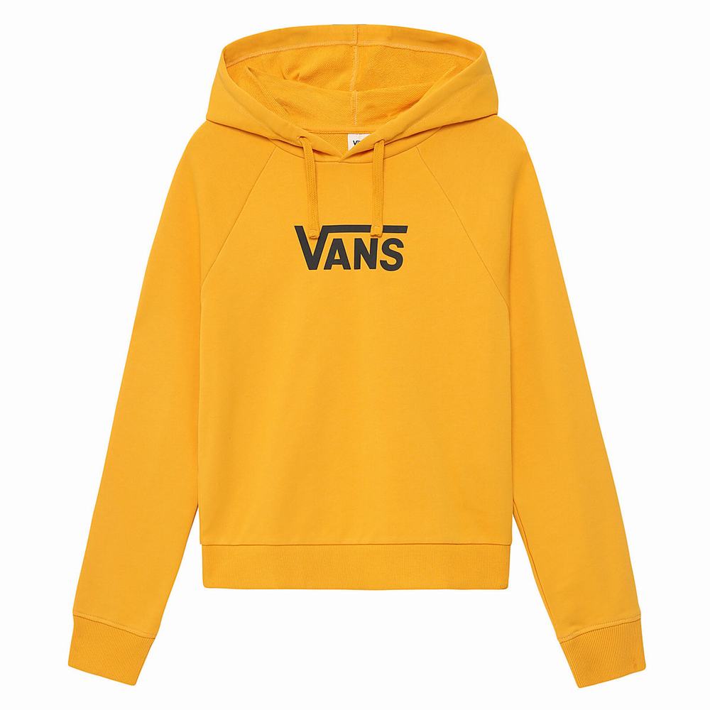 Women\'s Vans Flying V Boxy Hoodie Yellow | USA92037