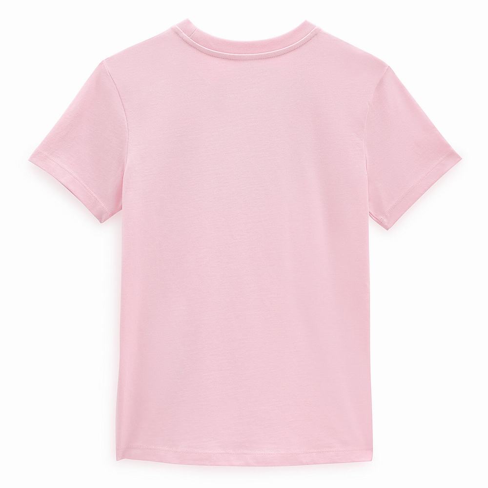 Women's Vans Flying V Crew T Shirts Pink | USA19306