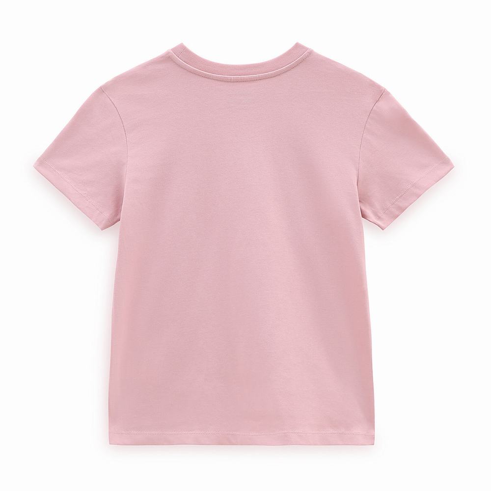 Women's Vans Flying V Crew T Shirts Pink | USA69205