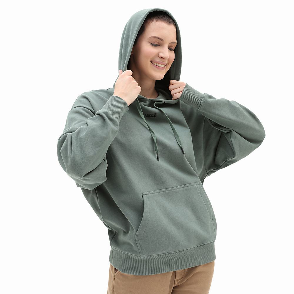 Women\'s Vans Flying V Hoodie Green | USA07385