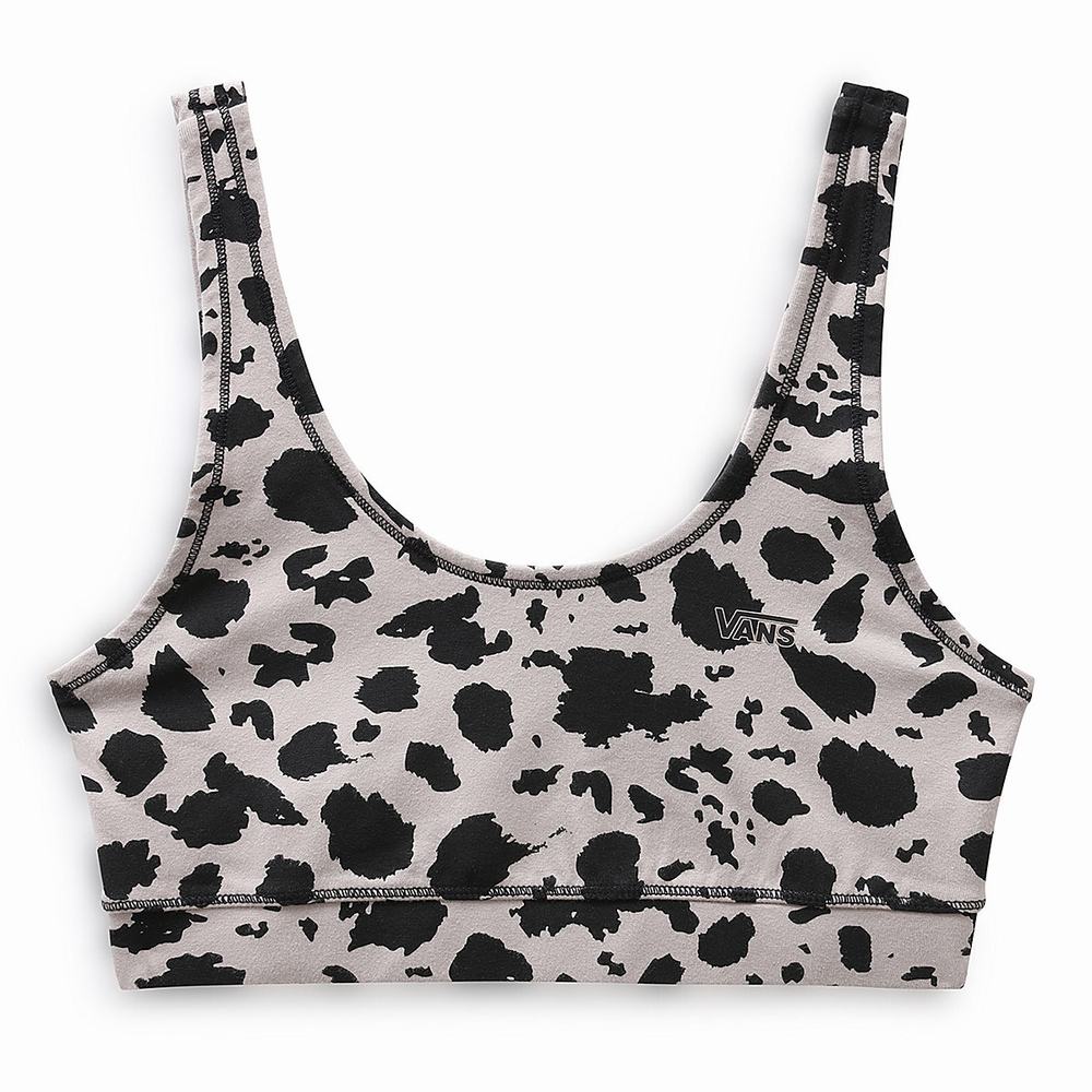 Women's Vans Flying V Print Sports Bra Sports Bra Black | USA45687