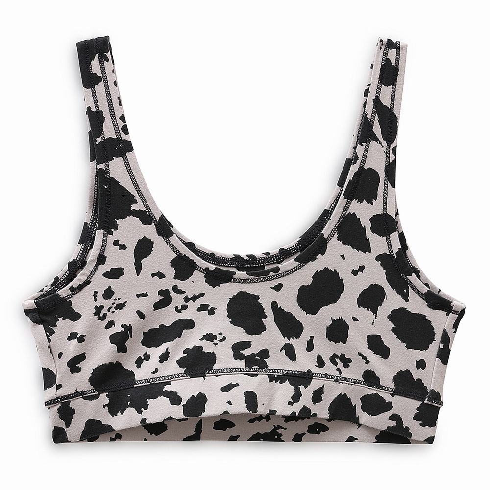 Women's Vans Flying V Print Sports Bra Sports Bra Black | USA45687