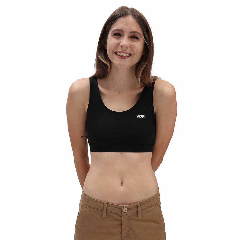 Women\'s Vans Flying V Sports Bra Sports Bra Black | USA90256