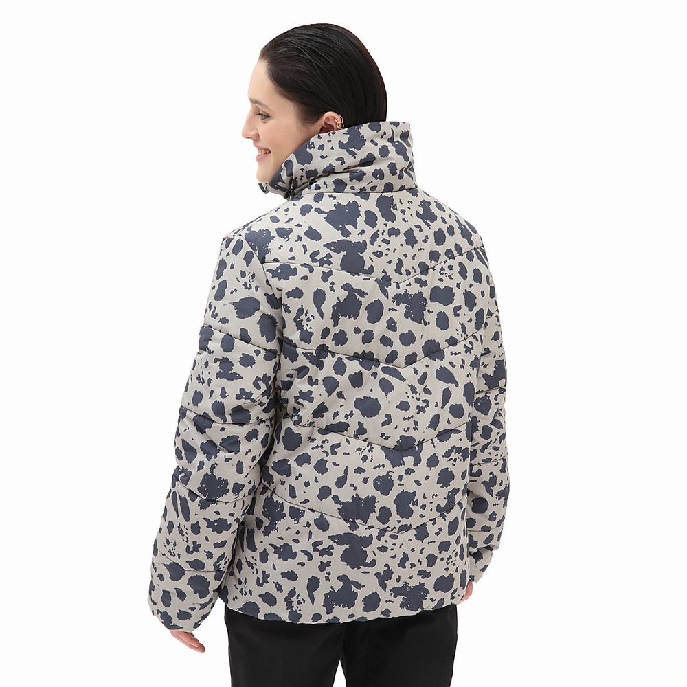 Women's Vans Foundry Print Puff MTE Jackets Black | USA72350