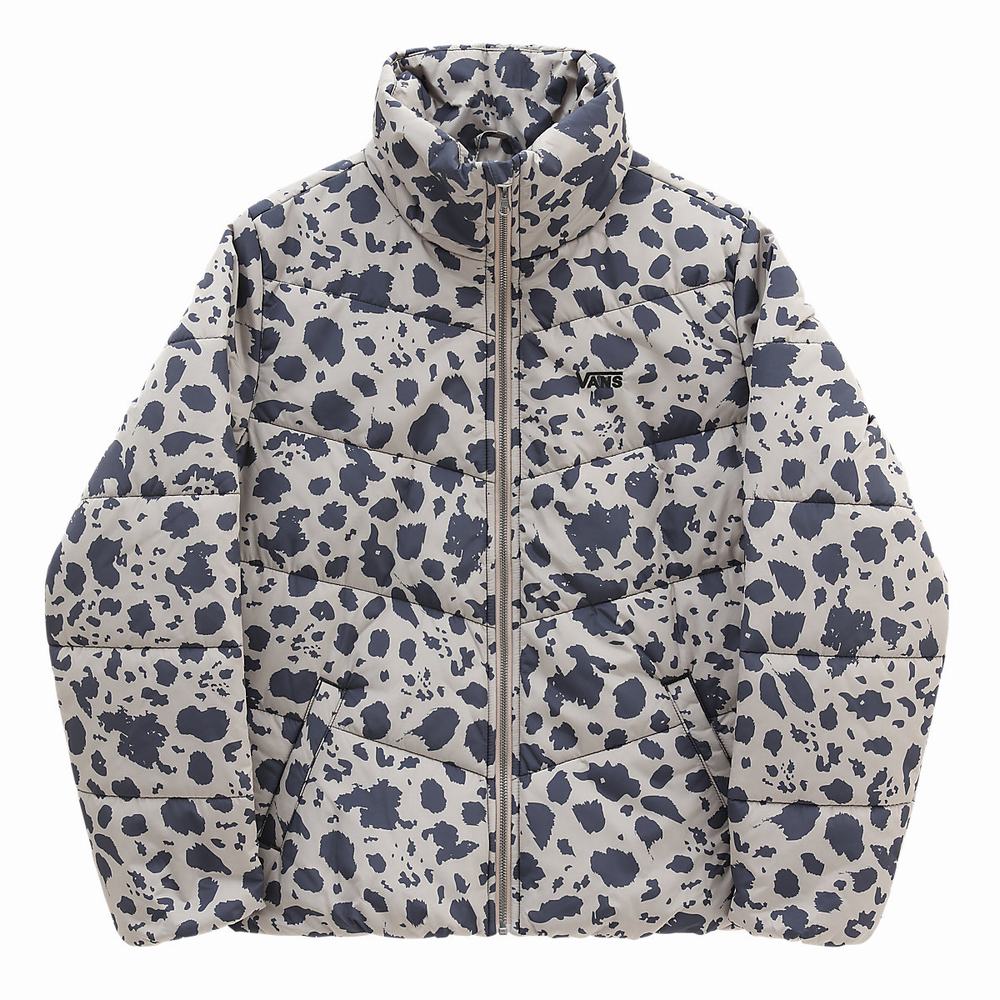 Women's Vans Foundry Print Puff MTE Jackets Black | USA72350