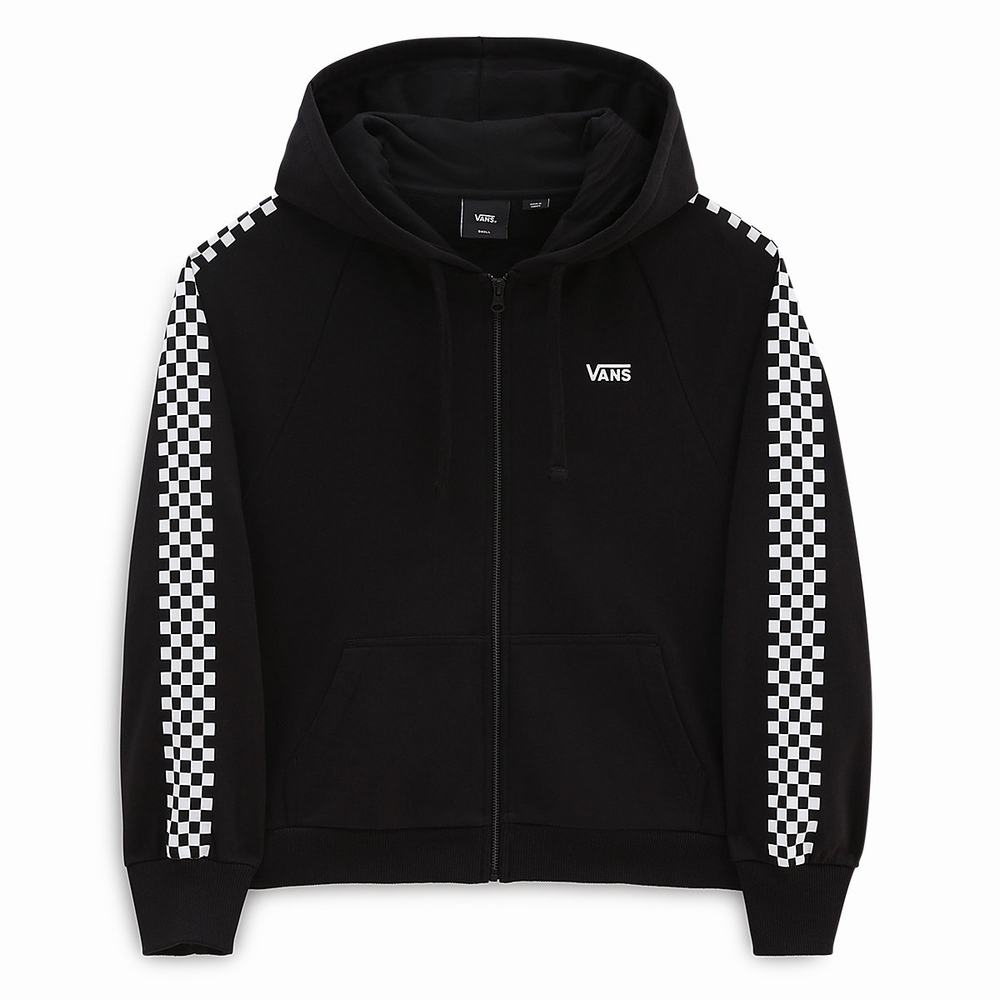 Women's Vans Funniest Times Zip Hoodie Black | USA41583