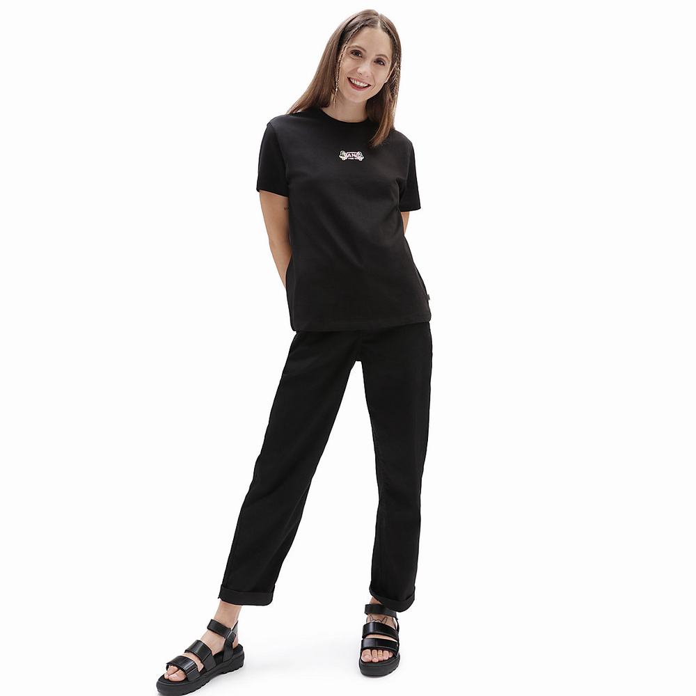 Women's Vans Future Is Bright T Shirts Black | USA49562