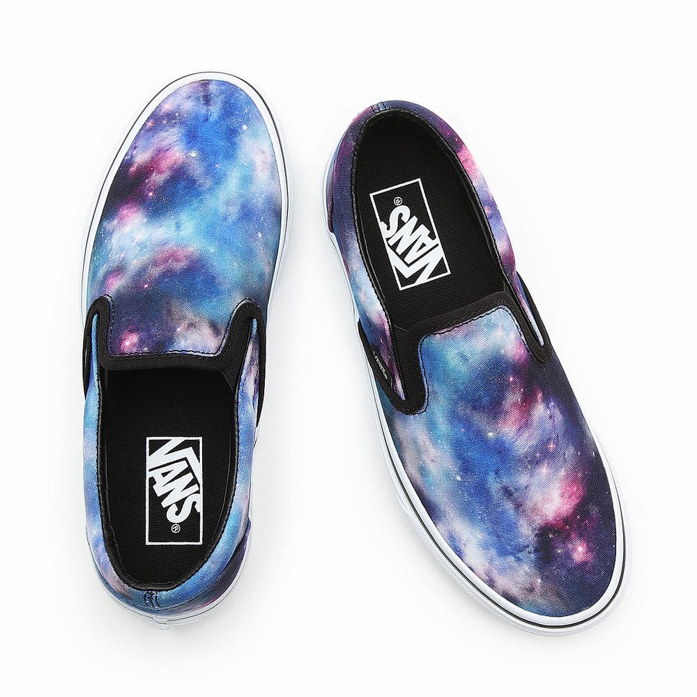 Women's Vans Galaxy Classic Slip On Shoes Blue | USA31490