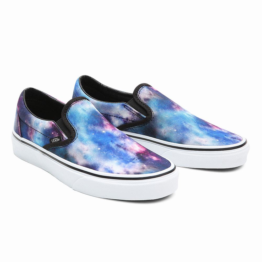 Women\'s Vans Galaxy Classic Slip On Shoes Blue | USA31490