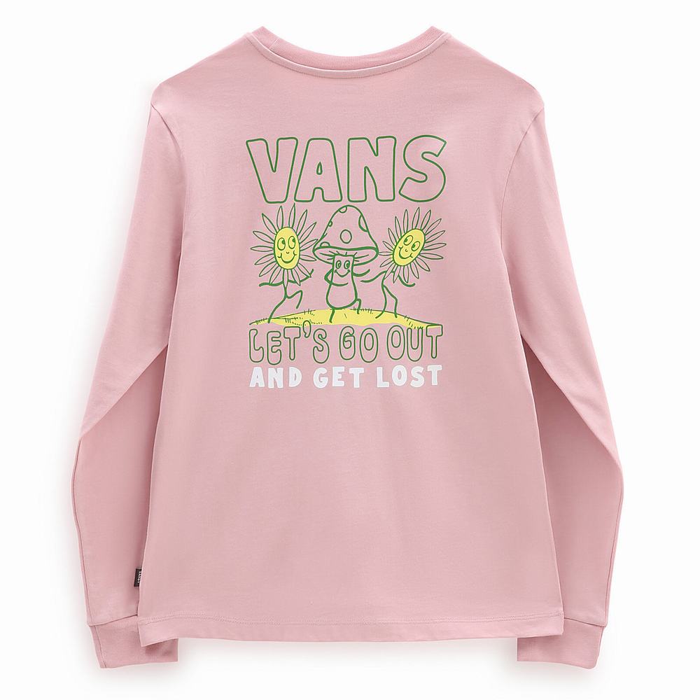 Women's Vans Get Lost T Shirts Pink | USA26749