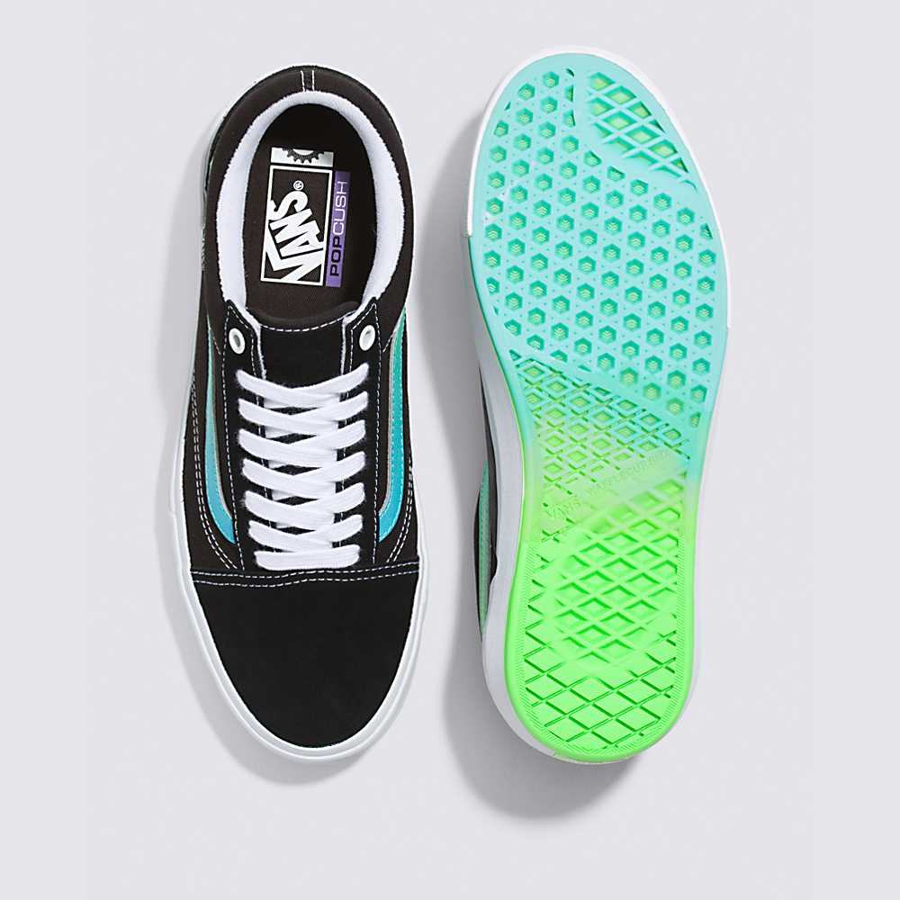 Women's Vans Gradient BMX Old Skool Sneakers Black / White | USA23019