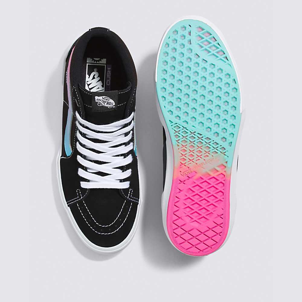 Women's Vans Gradient BMX Sk8-Hi Sneakers Black / White | USA92681