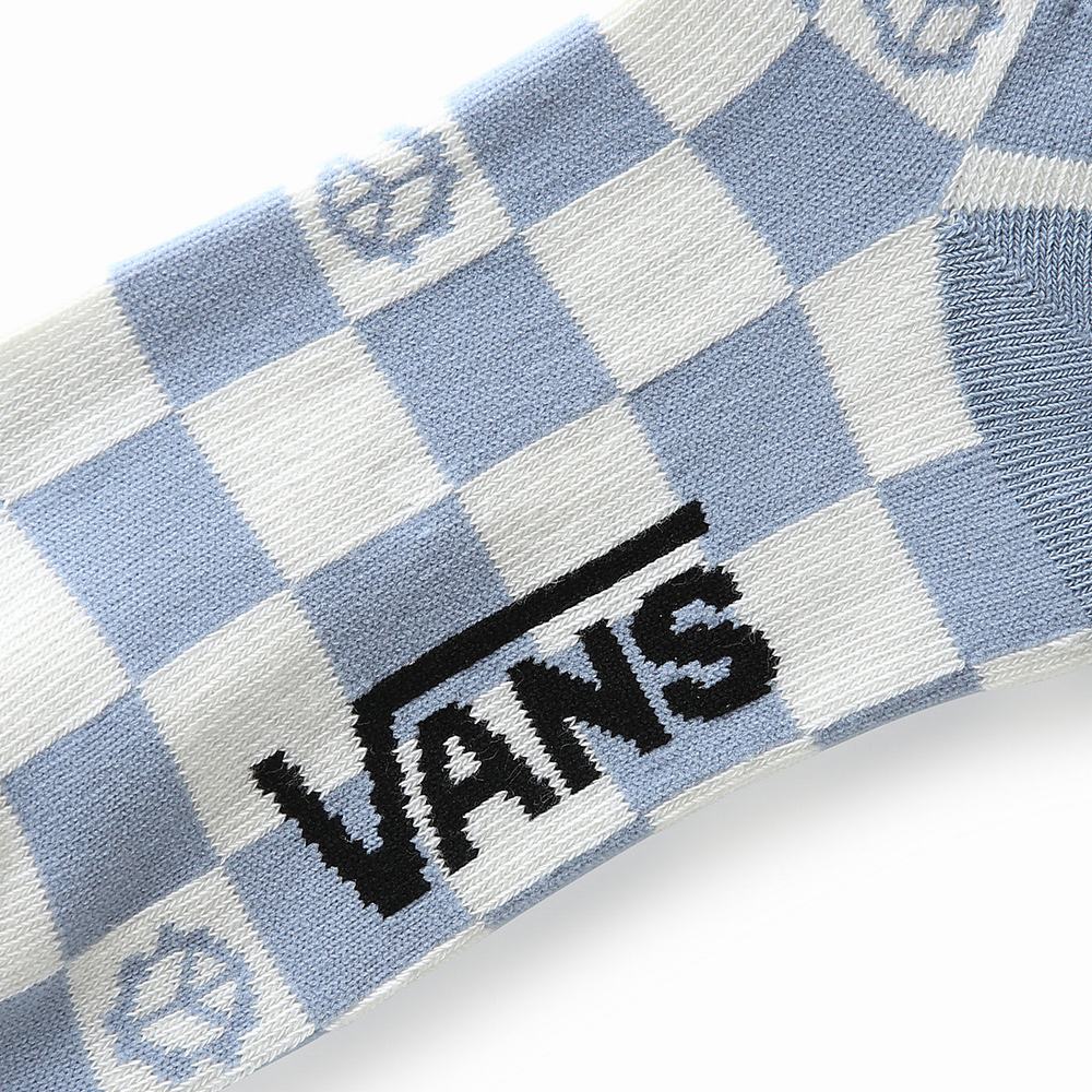 Women's Vans Graphic Half Crew (1 pair) Socks Blue | USA43678