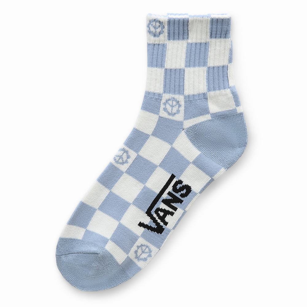 Women\'s Vans Graphic Half Crew (1 pair) Socks Blue | USA43678