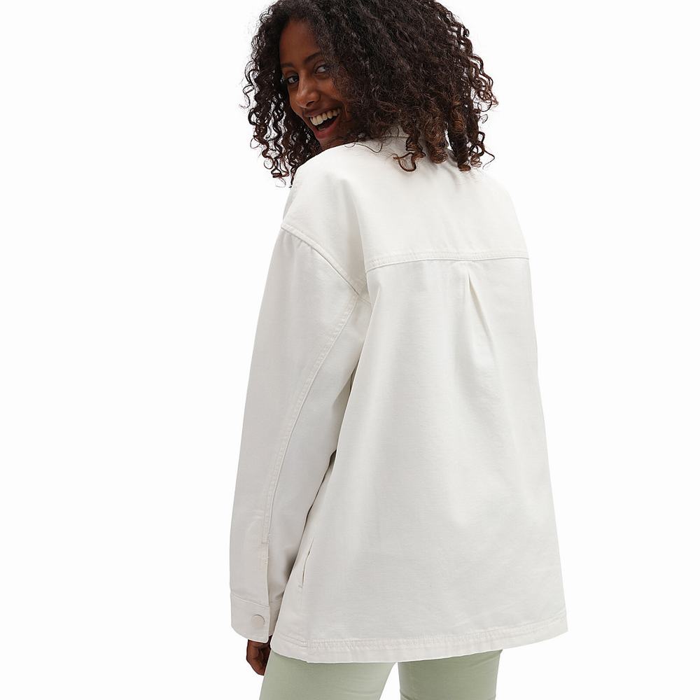 Women's Vans Ground Work Jackets White | USA90137