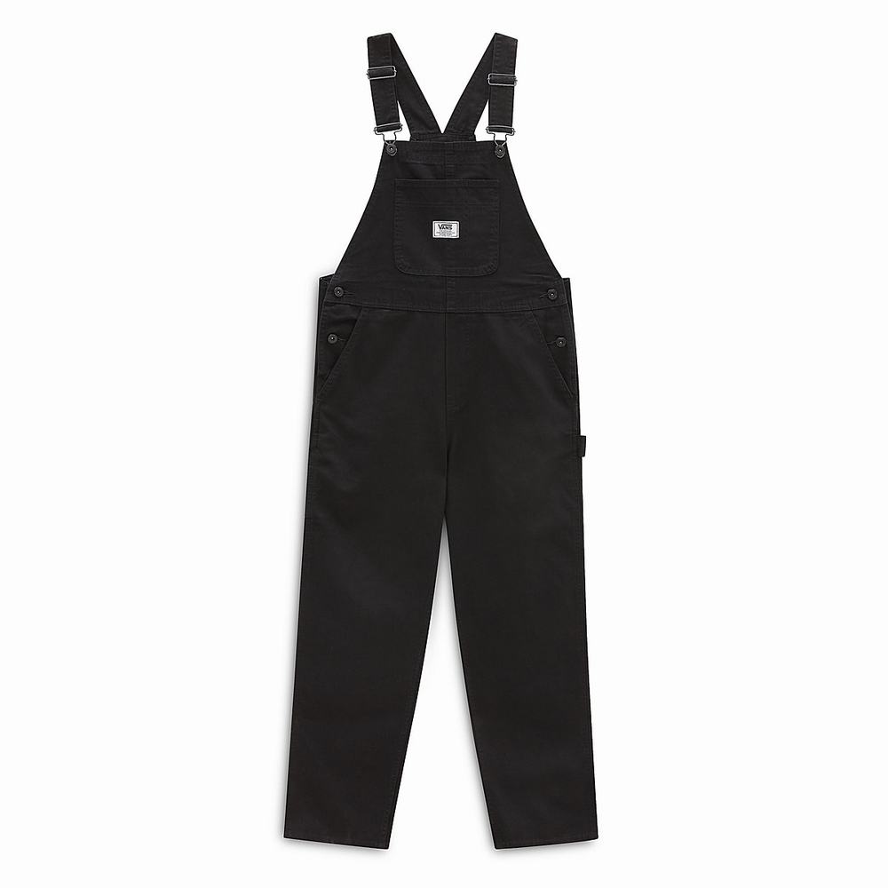 Women's Vans Ground Work Overall Pants Black | USA84593