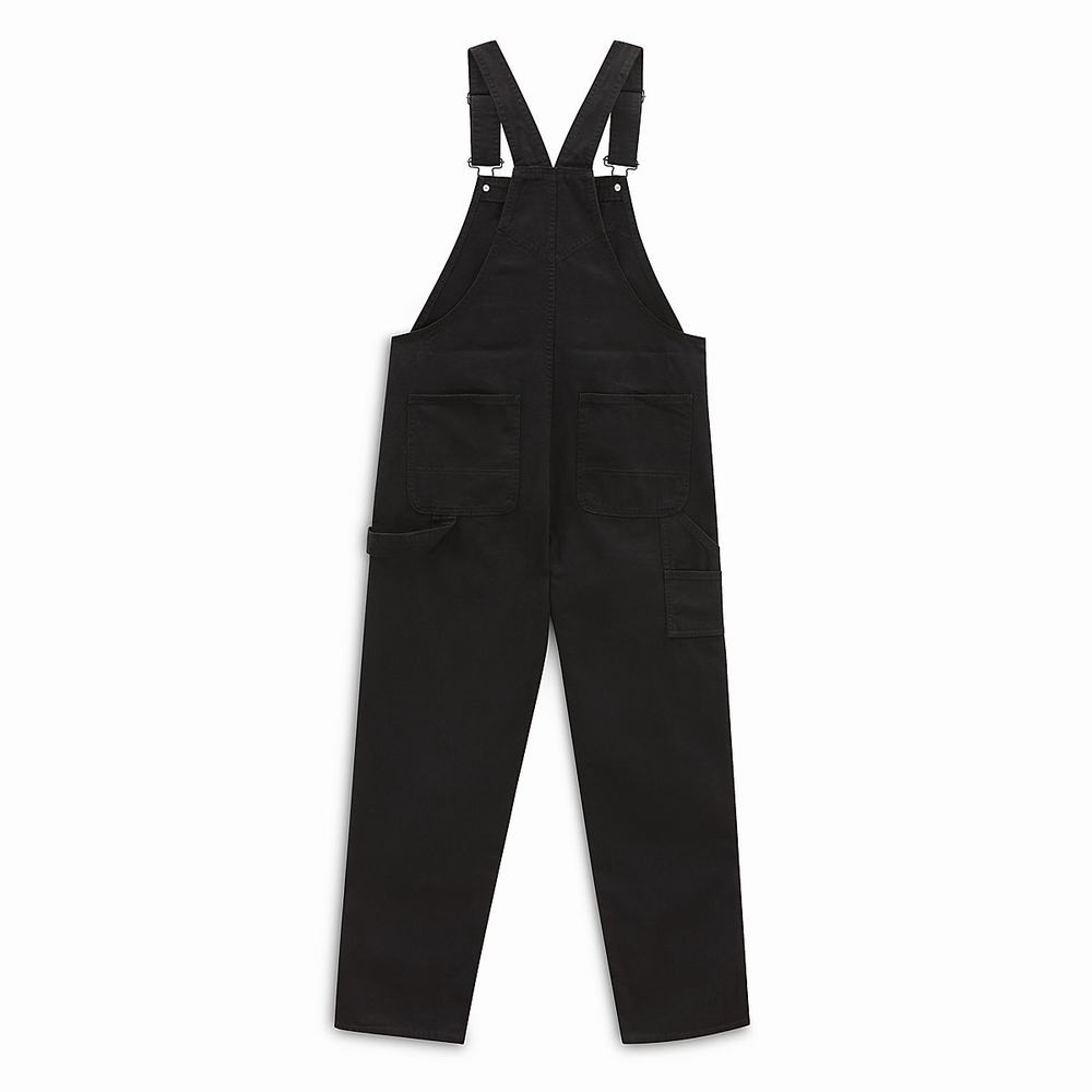 Women's Vans Ground Work Overall Pants Black | USA84593