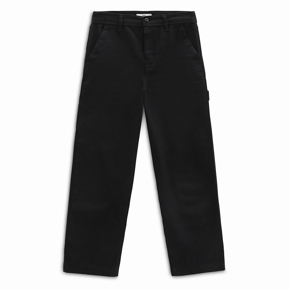 Women's Vans Ground Work Pants Black | USA34512