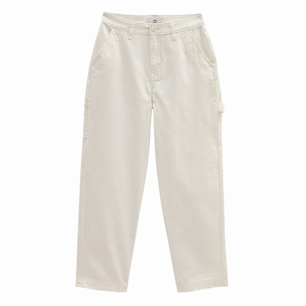 Women's Vans Ground Work Pants White | USA81207