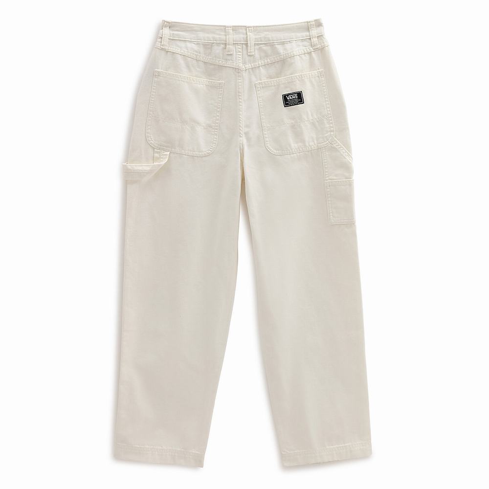 Women's Vans Ground Work Pants White | USA81207